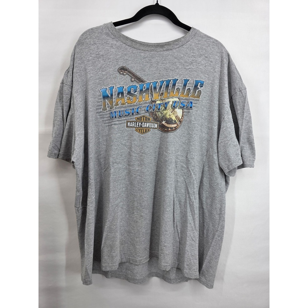Harley-Davidson Nashville Music City USA T-Shirt Gray 2012 Boswell's Mens 2XL